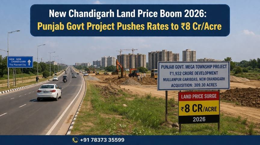 New Chandigarh's Property Surge: Land Values Climb from ₹5 Cr to ₹8 Cr – A 2026 Investment Spotlight