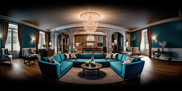 Premium interior lounge view